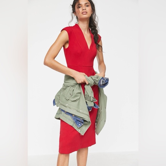 NWT Anthropologie Novah Cap Sleeve Midi Dress Size 2 - Picture 6 of 13